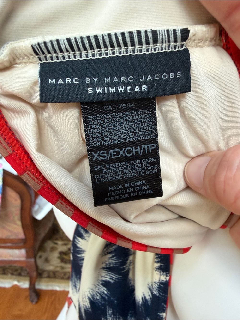 Marc by Marc Jacobs Navy and White Tie-Dye Halter Bikini - Picture 12 of 12
